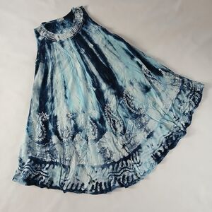 Seven Islands Tie Dyed Sleeveless Flowy Dress